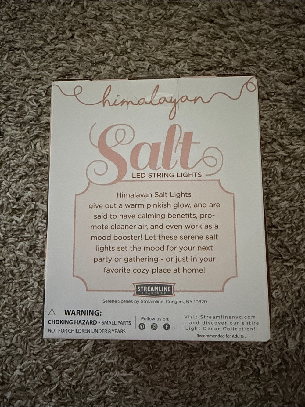 Himalayan Salt LED String Lights - Pink/White - Picture 3 of 4